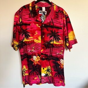Palmwave Hawaiian Button-Down Shirt - relaxed fit